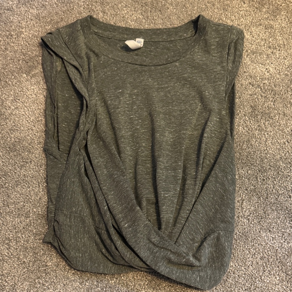 Women's Heathered Green Sleeveless Top